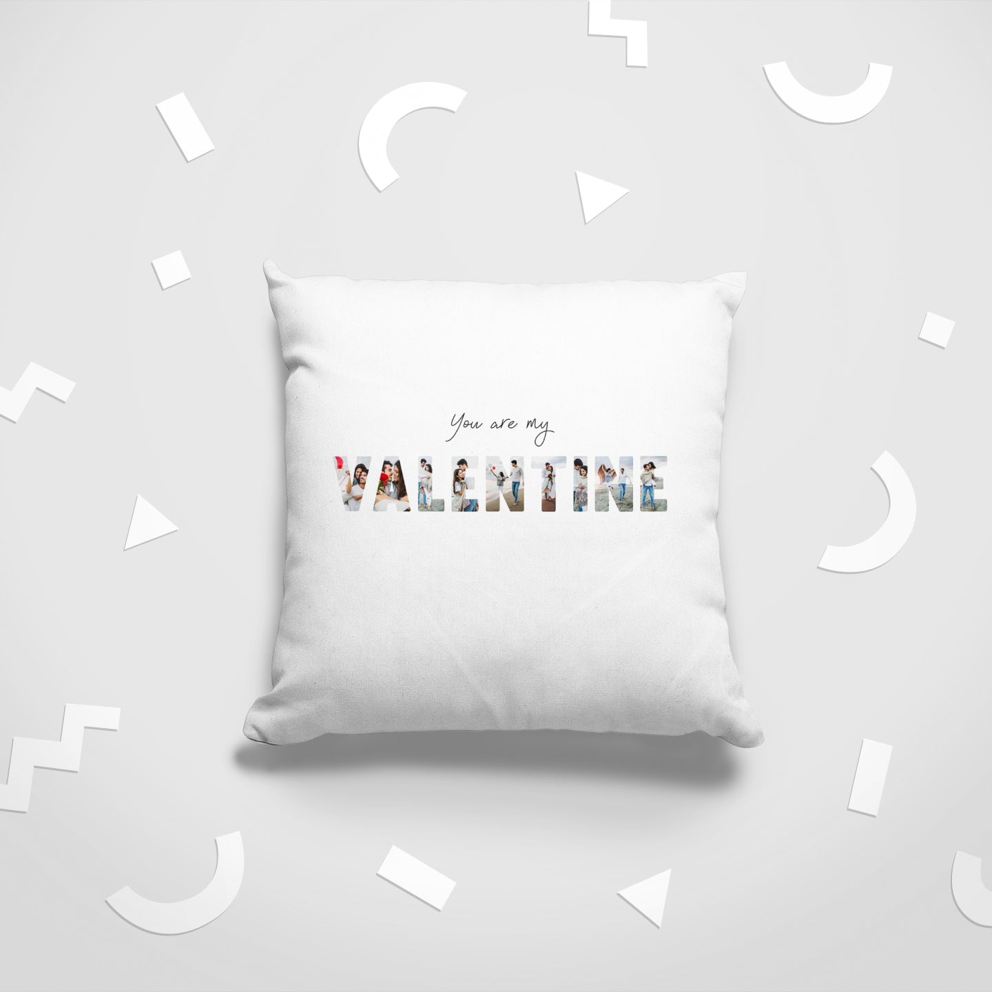 Perna Personalizata Cu Poze "You Are My Valentine"
