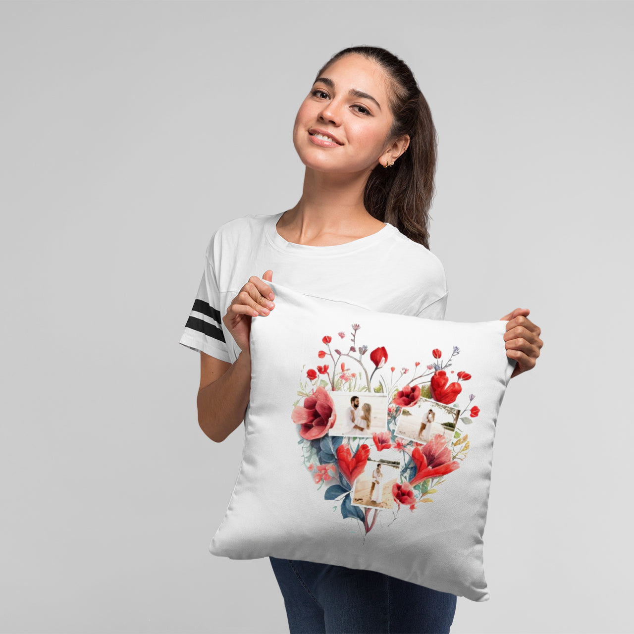 Perna Design Inima Personalizata Cu 3 Poze